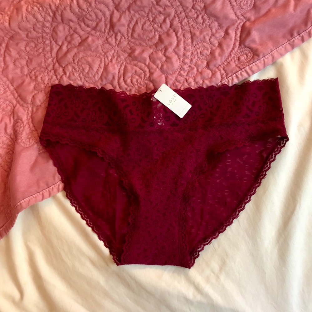 New Maroon Lace Bikini Undies
